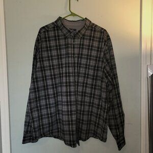 George long sleeve plaid button down 3XL